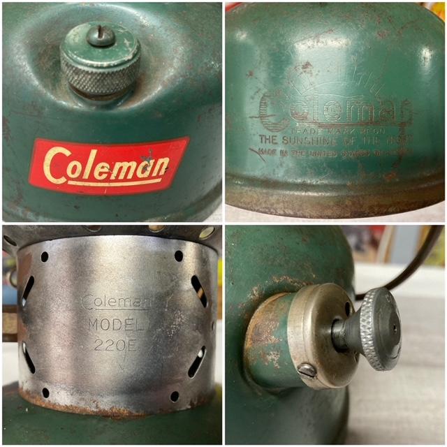 Coleman コールマン ランタン 1951年10月 220E ハンドル付き Coleman コールマン ランタン 1951年10月 220E ハンドル付き
