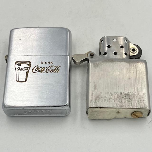 ジッポー ライター 1955〜1956年 コカ・コーラ DRINK Coca-Cola コカコーラ 【ペアジッポライター】 PAT.2517191