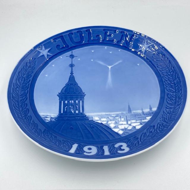 ロイヤルコペンハーゲン イヤープレート 1913年 「Spire of Frederik's Church, Copenhagen」 フレデリック教会の塔の画像