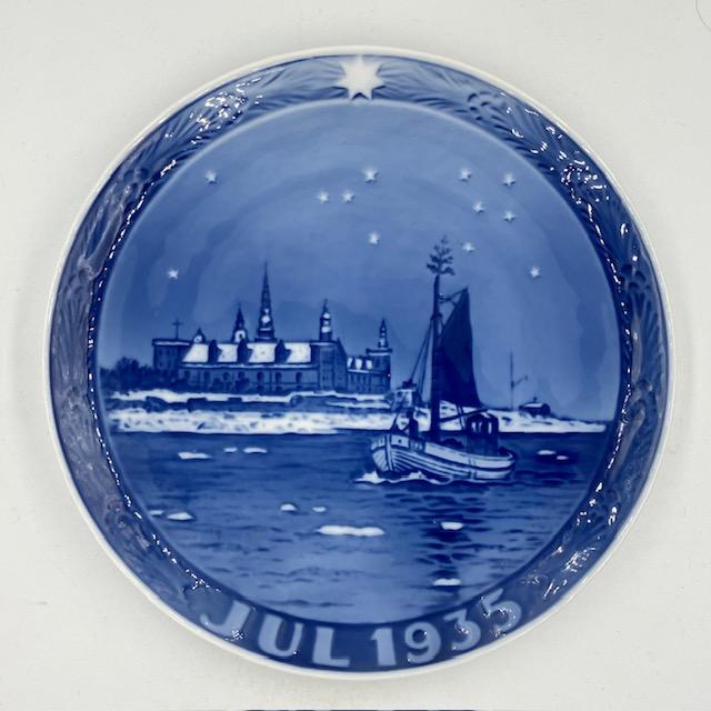 1935年 「クロンボー城沖の漁船」 イヤープレート ロイヤルコペンハーゲン ROYAL COPENHAGEN（ロイヤルコペンハーゲン） イヤープレート 1935年