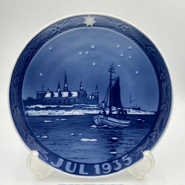 1935年 「クロンボー城沖の漁船」 イヤープレート ロイヤルコペンハーゲン ROYAL COPENHAGEN（ロイヤルコペンハーゲン） イヤープレート 1935年