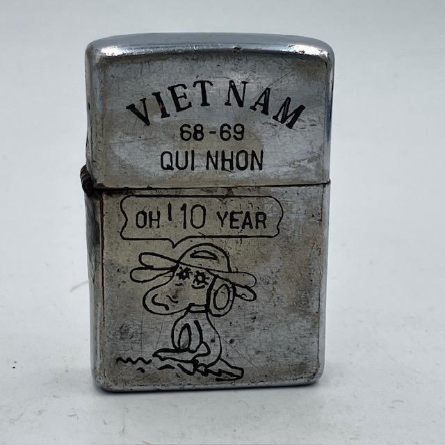 ビンテージ★ベトナムジッポーCamRanh68-69★スヌーピー★J 47 ZIPPO（ジッポー） ライター ベトナムジッポー 1968年 スヌーピー柄 第