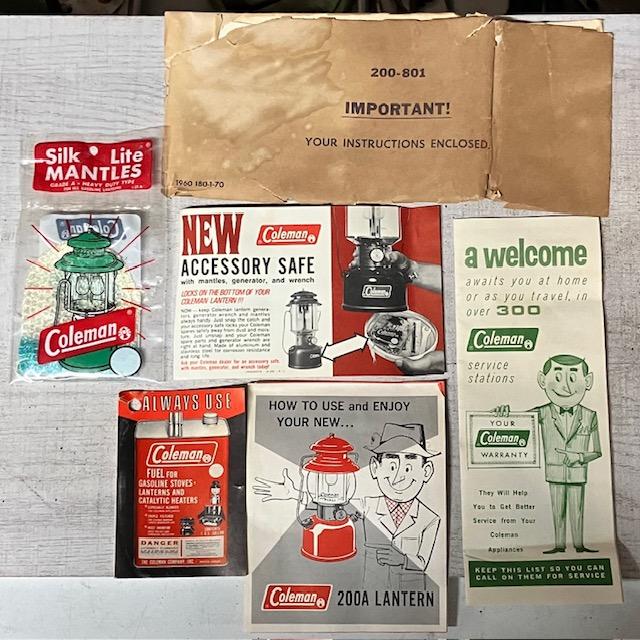 Coleman（コールマン） ランタン 1970年8月 200A パテペン 未使用