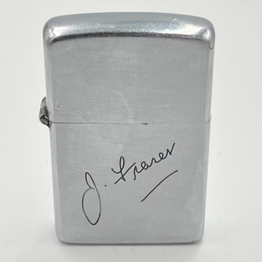 ZIPPO ビンテージ ジッポー 署名もの 1947年〜1949年 3バレル ニッケルシルバーインナー 中古 動作確認済み_4