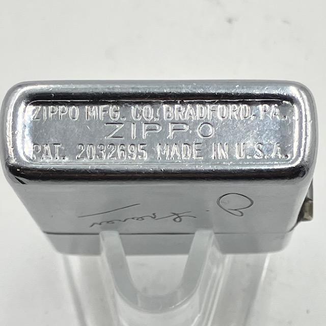 ZIPPO ビンテージ ジッポー 署名もの 1947年〜1949年 3バレル ニッケルシルバーインナー 中古 動作確認済み_6