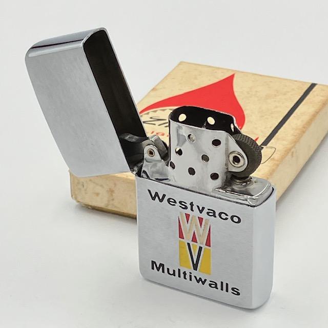 ZIPPO ビンテージ ジッポー 1963年 Westvaco Multiwalls 箱入り 未着火品 PAT.2517191 中古 動作確認済みの画像