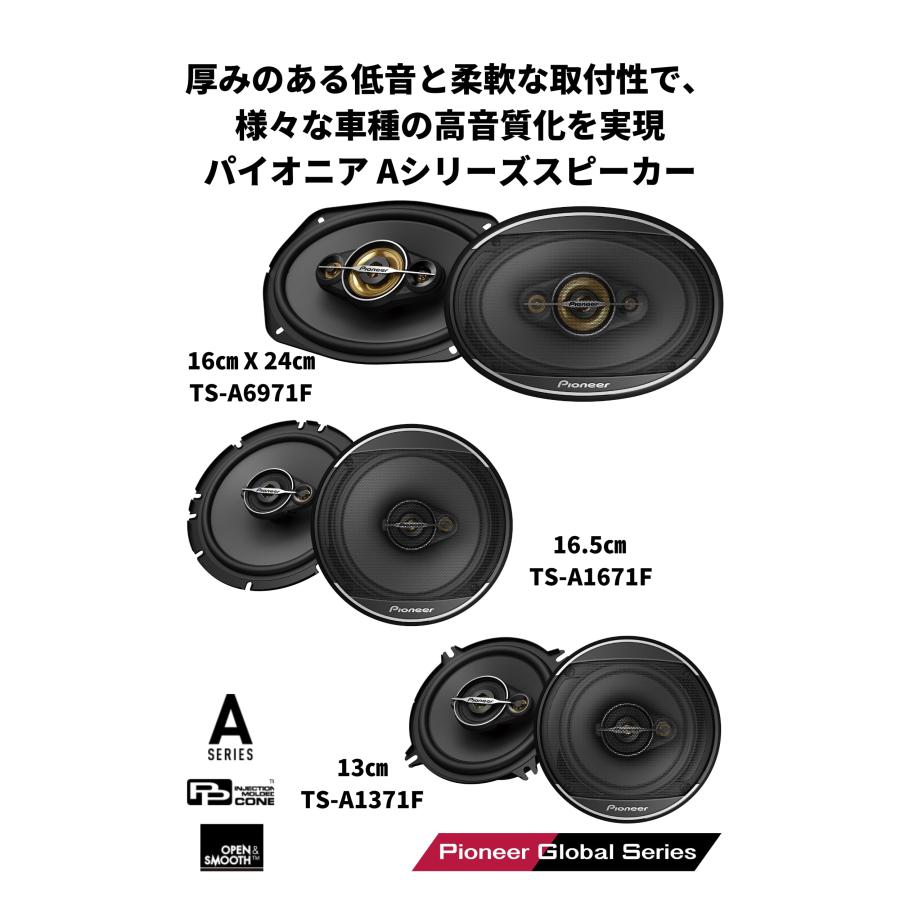 Pioneer スピーカー TS-A1671F 16.5cm ユニットスピーカー 3ウェイ