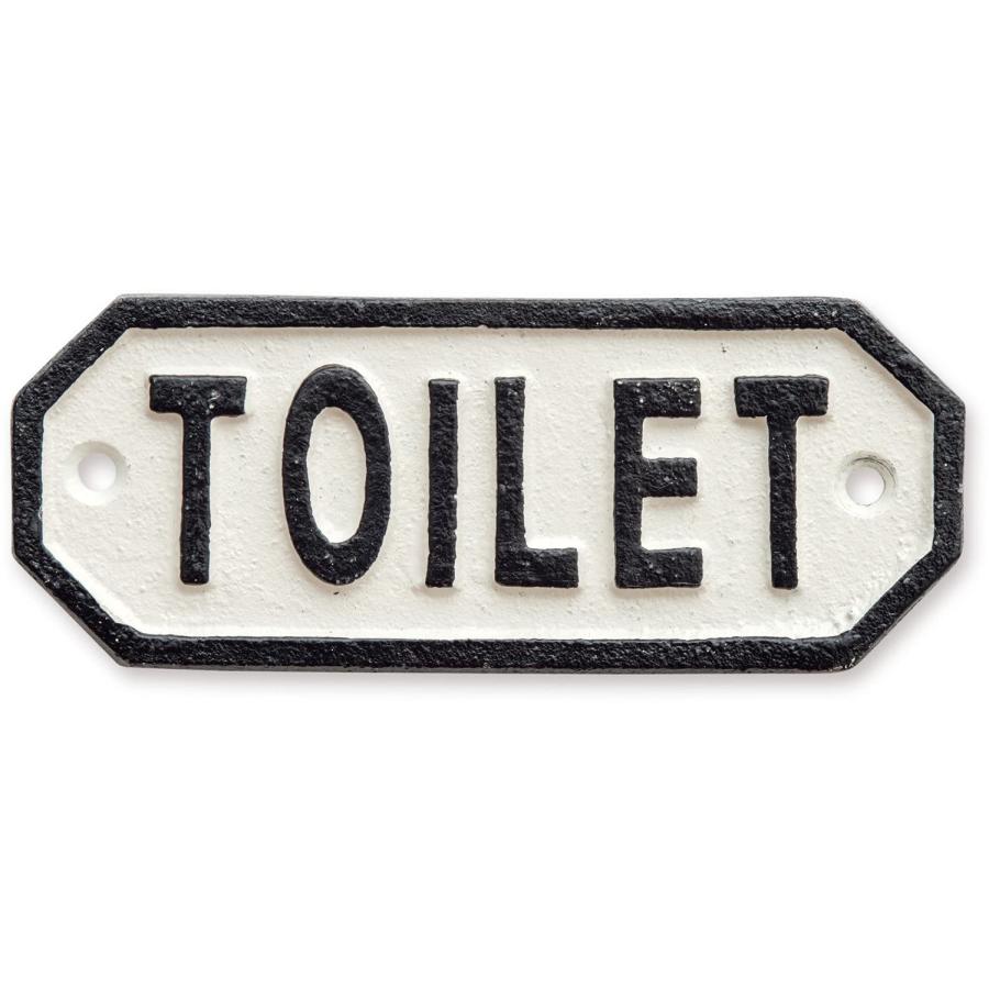 ポッシュリビング サインプレート 13×0.5×5cm TOILET ホワイト 63577