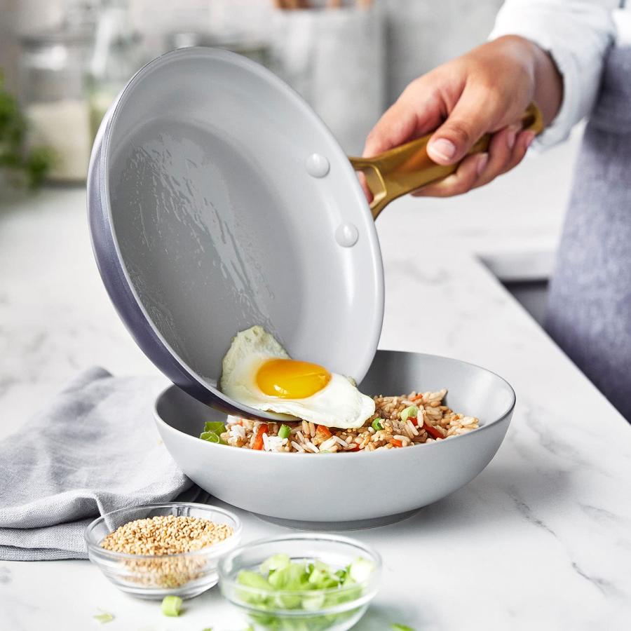 グリーンパン GREENPAN パドヴァ Padova 有害物質を一切含まない砂由来のミネラル成分のセラミックコーティング フライパン 26cm ダの画像