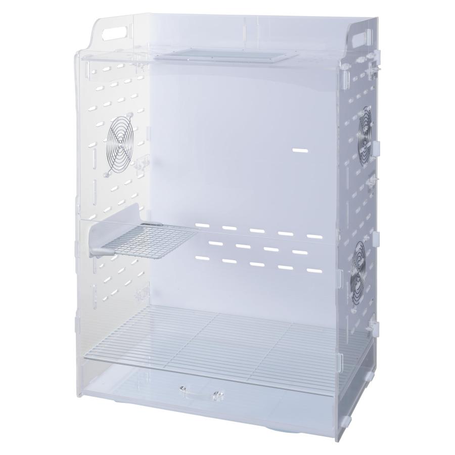 GEX アクリルルームIII 500High ケージ フクロモモンガ デグー W50×D34×H71cm 全面アクリルパネル 簡単組立式 ホイールホルダ