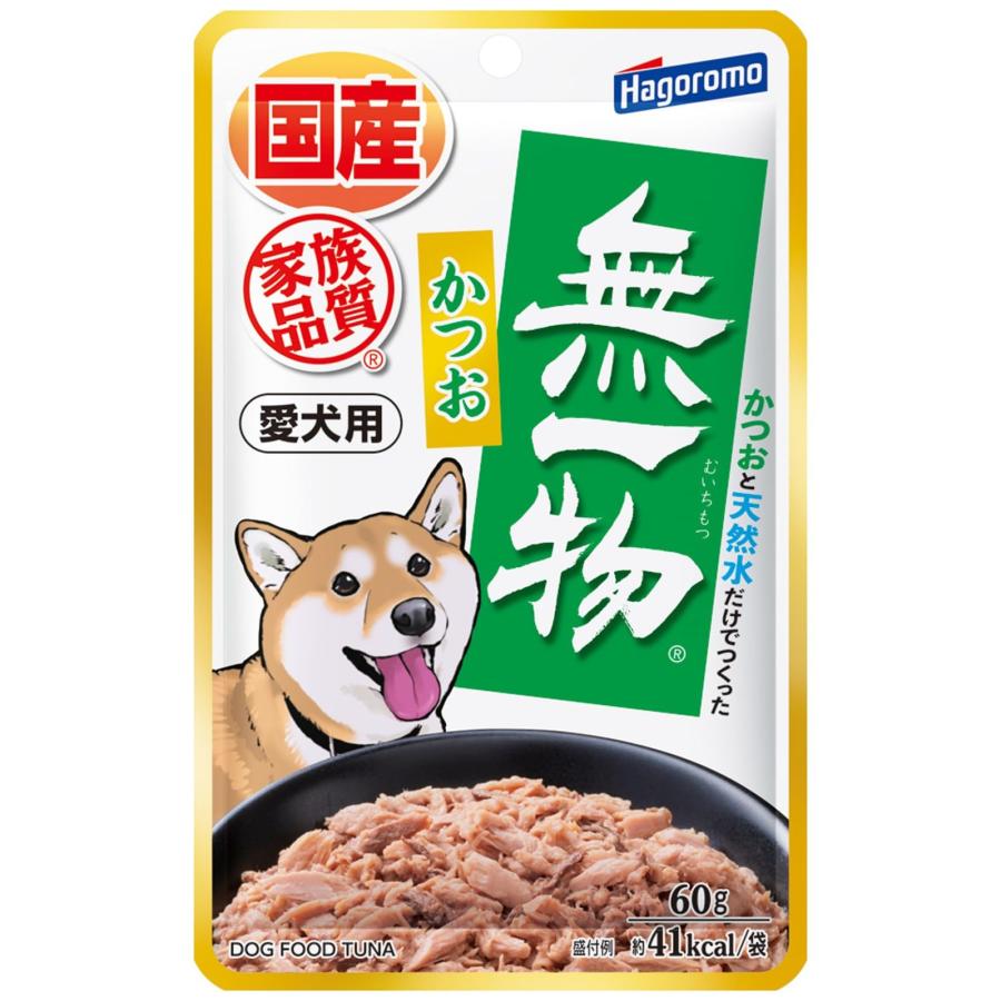 はごろも ドッグフード (国産) 愛犬用 無一物 パウチ かつお 60x12個