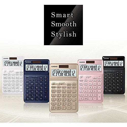 カシオ スタイリッシュ電卓 ブラック 12桁 ジャストタイプ JF-S200-BK
