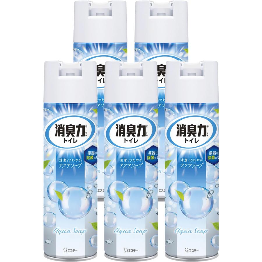 消臭力 [まとめ買い] トイレ用 スプレー アクアソープ 365mL×5個 トイレの消臭力スプレー トイレ 消臭剤 消臭 芳香剤 消臭スプレー（Yahoo!・きちべい）