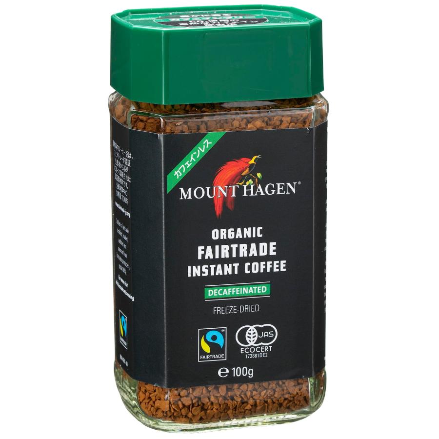 BTkviseQat マウントハーゲン オーガニック フェアトレード カフェインレスインスタントコーヒー100g 自然なカフェイン除去プロセスで香り（Yahoo!・きちべい）