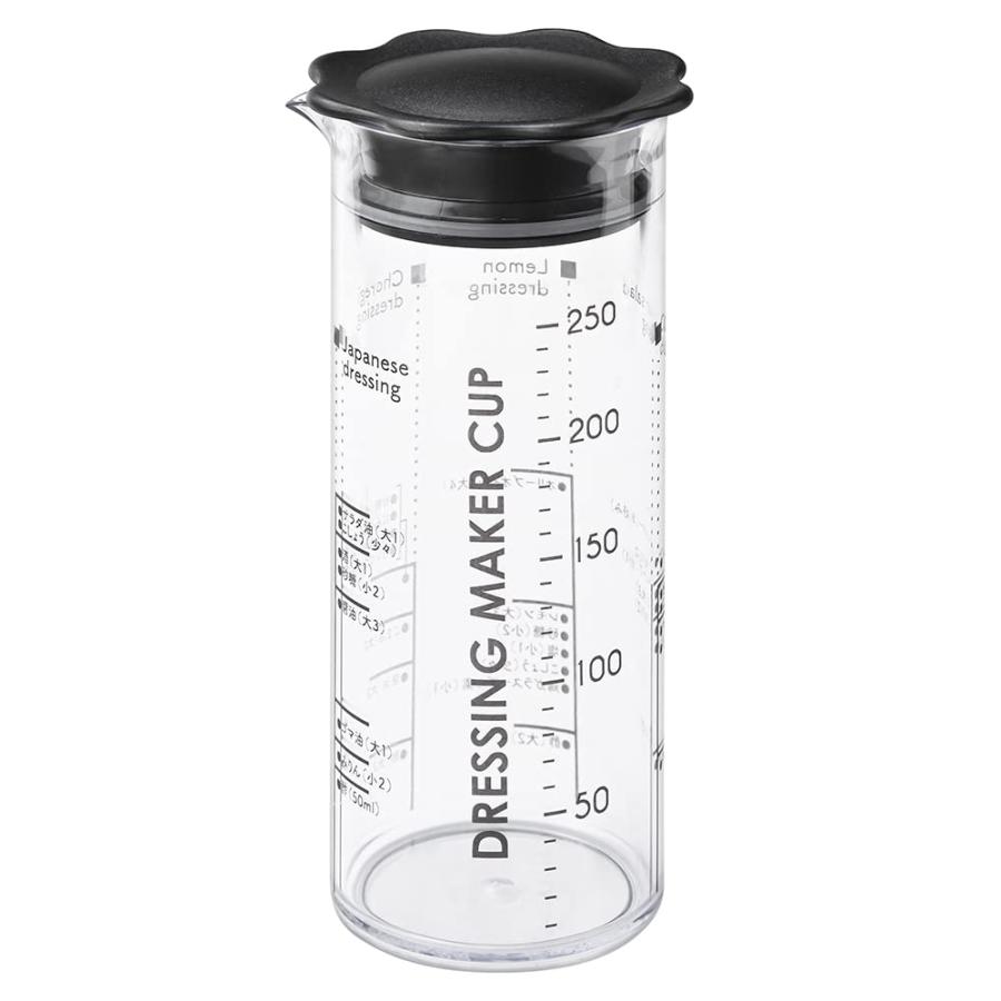 アンドエヌイー(&NE) ドレッシングメーカーカップ nikii クリア 250ml ドレッシングカップ 日本製 ドレッシング 手作り 容器 ボトル