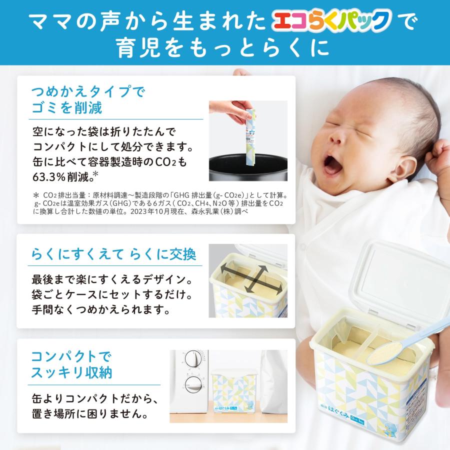 森永 はぐくみ エコらくパック はじめてセット 800g (400g×2袋 