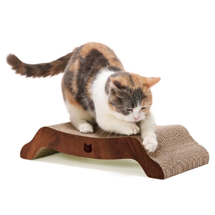 猫用 爪とぎ 猫壱 バリバリベッド Ｍ ダークブラウン（Yahoo!・きちべい）