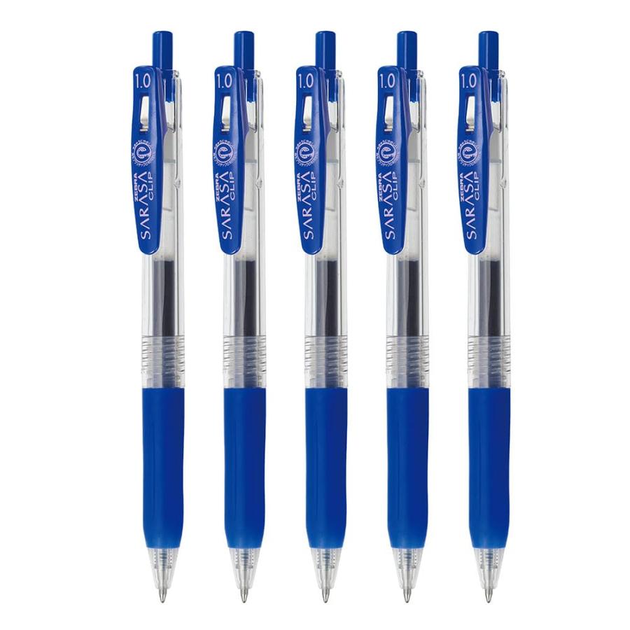 ゼブラ ジェルボールペン サラサクリップ 1.0mm 青 5本セット P-JJE15