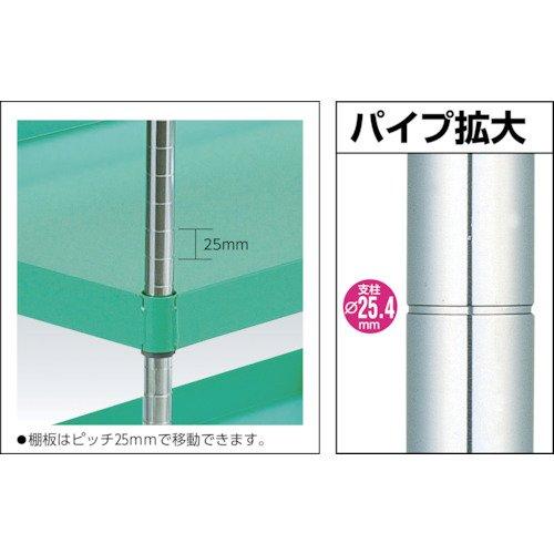 TRUSCO(トラスコ) フェニックスワゴン 600X400 2段 Φ75ゴム車輪 W色 PEW662G75W ホワイト_3