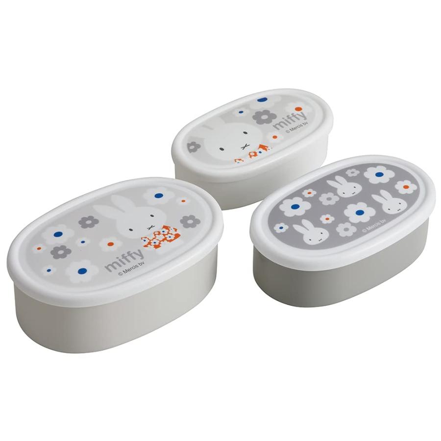 スケーター(Skater) 弁当箱 シール容器 保存容器 日本製 (大400ml 中280ml 小180ml) 3個組 Ag+ 抗菌 ミッフィー モ