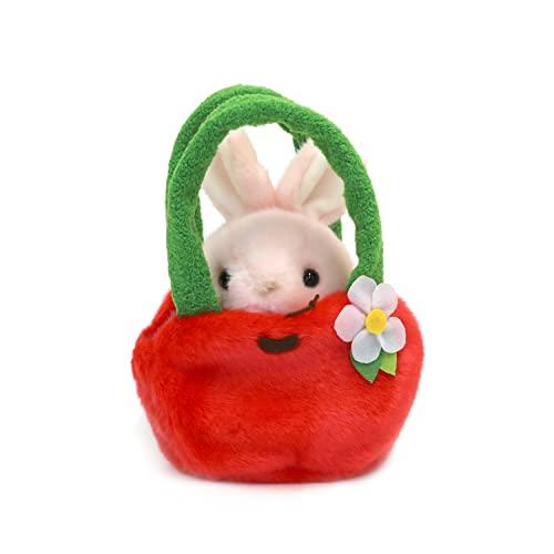 キュート販売 ぬいぐるみ お出かけシリーズ リンゴ ウサギ ピンク