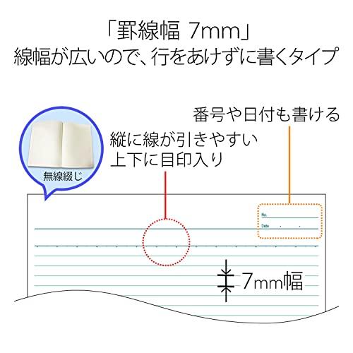 PLUS ノート A4 (1号) レッド 50冊 NO-204AS 76-713 ×50 A4・40枚・A罫(7mm幅)_5
