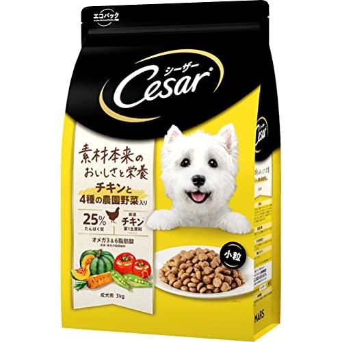 シーザードライ 成犬用 小粒 ドッグフード チキンと4種の農園野菜入り