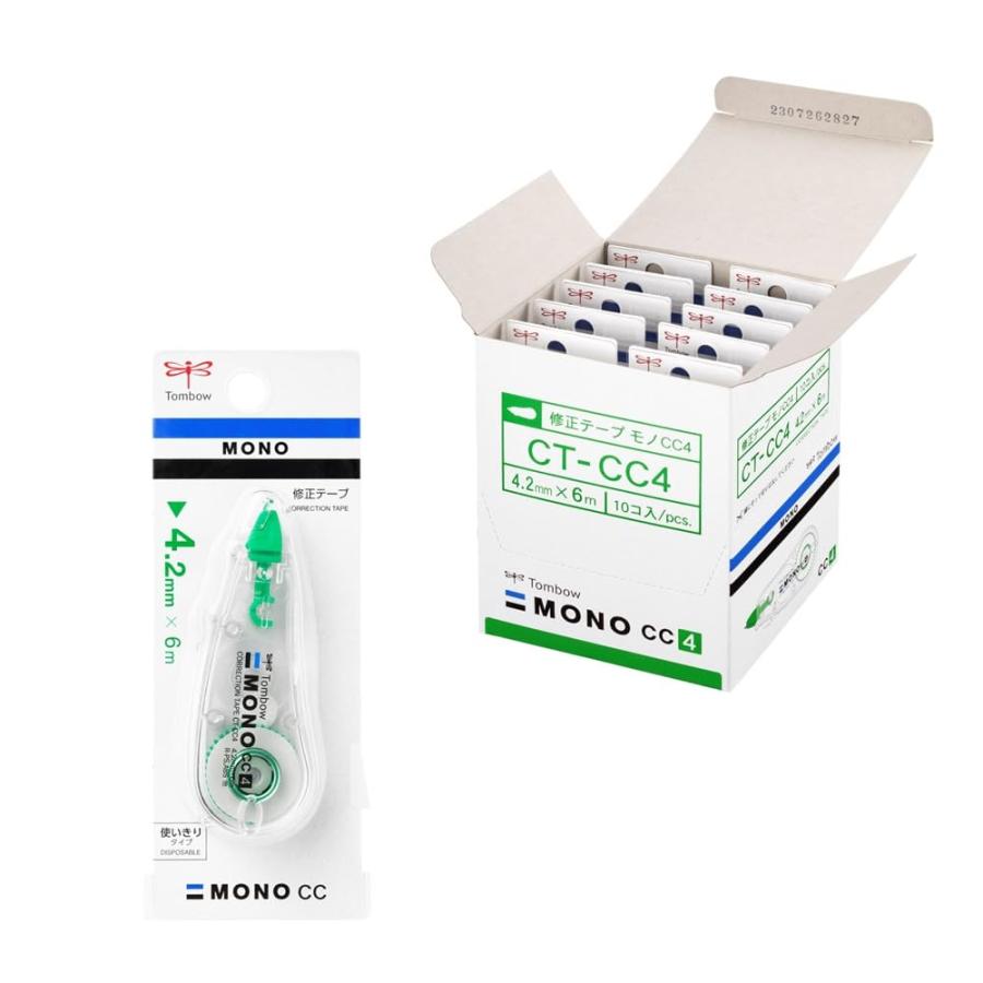 トンボ鉛筆 修正テープ MONO モノCC 4.2mm 10個 CT-CC4-10P : キチベイ 