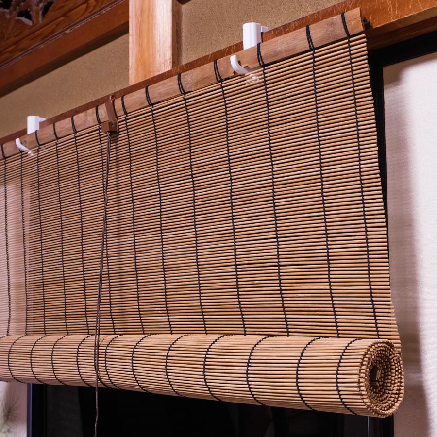 水勘製簾所 室内用 焼竹すだれ (約88cm x 150cm) ベージュ : キチベイ