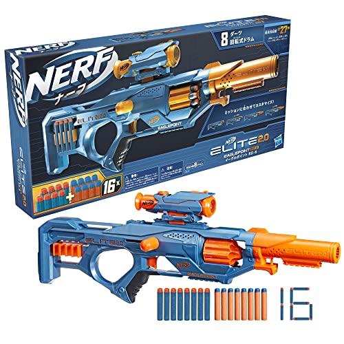 ハズブロ(HASBRO) ナーフ エリート2.0 イーグルポイント RD-8 ダーツブラスター、8ダーツドラム、ナーフスコープ&amp;タンク、ボルトアクシ（Yahoo!・キチベイ）