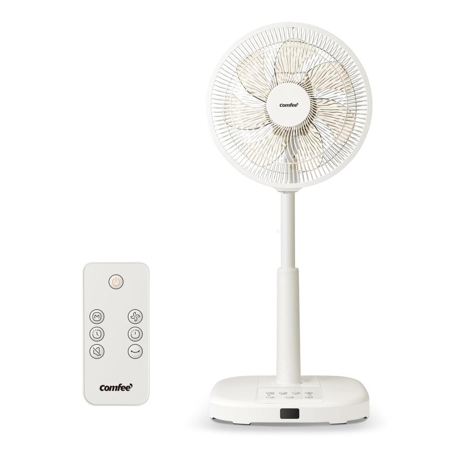 COMFEE’ 扇風機 DCモーター リビング 静音 リモコン付き 左右自動首振り 上下角度調節 風量9段階調節 1~7h タイマー機能 強力送風