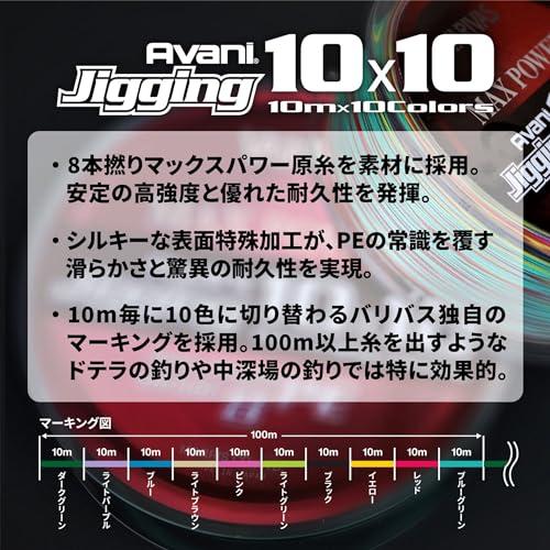バリバス(VARIVAS) 8本撚りPEライン アバニ ジギング10×10 マックス