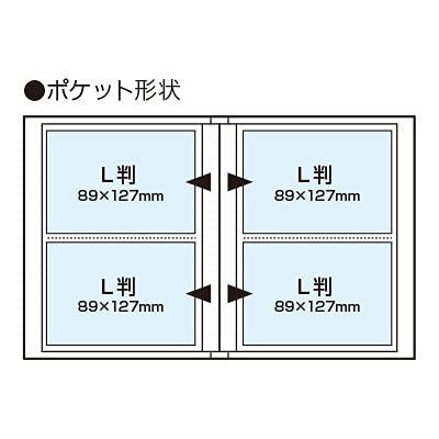 アルバム ナカバヤシ cotto. (コット)黒台紙フォトアルバム L判2段ポケット A-COPL-480B ブルー｜kichibei0510｜04