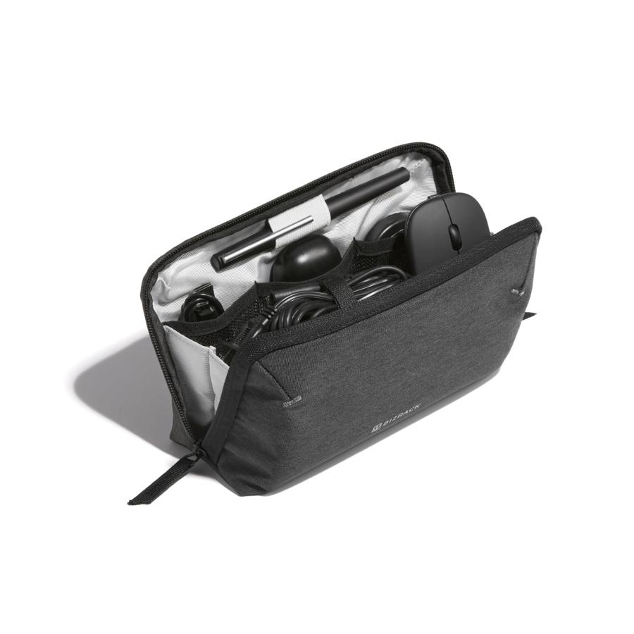 コクヨ ガジェットポーチ BIZRACK Mサイズ ダークグレー AMBG-BR200DM