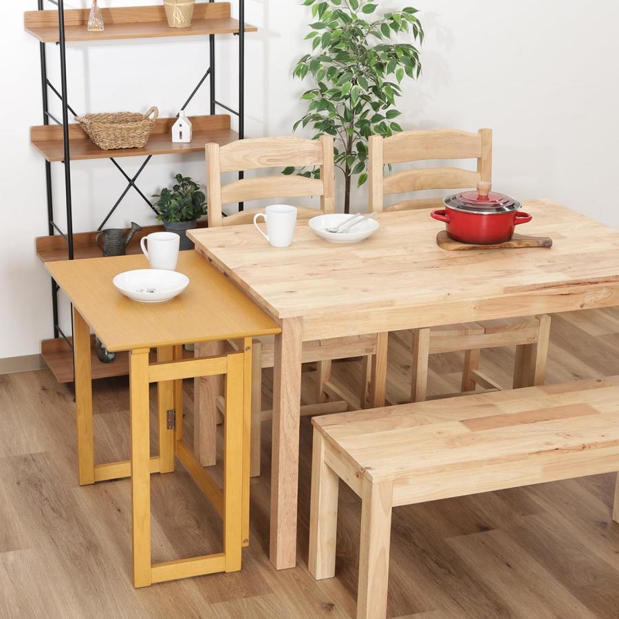 不二貿易 折りたたみデスク コンパクト テーブル 完成品 天然木 省