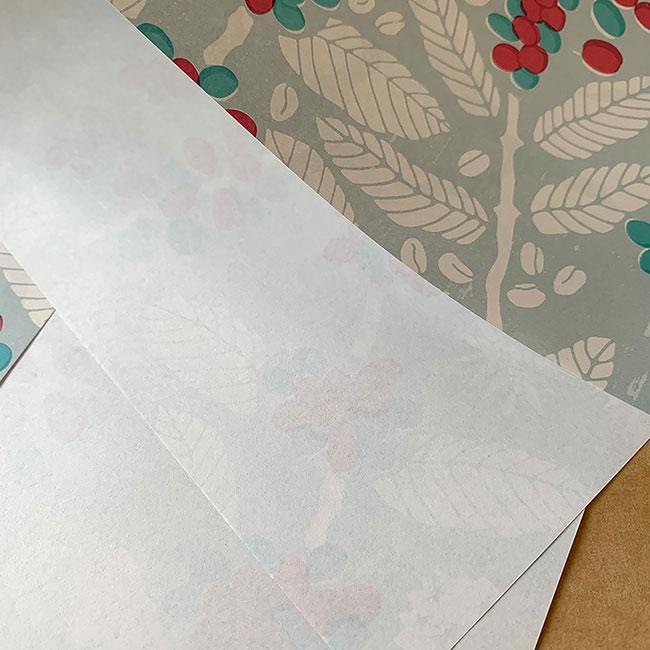 包装紙/B3サイズ/珈琲文様/コーヒーの木・花【100枚入】_5