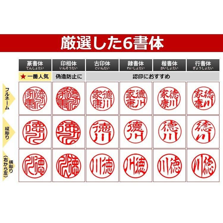 即日出荷 印鑑 作成 はんこ 黒水牛印鑑 印鑑セット 10.5〜18mm 高級