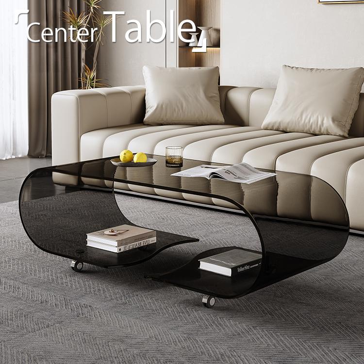 ▫︎Y’s closet▫︎ ガラスセンターテーブル キャスター付き ▫︎Y's closet▫︎ ガラスセンターテーブル キャスター付き