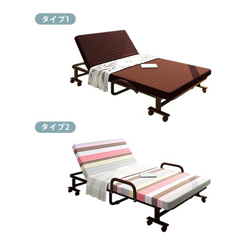7%OFFクーポン★折りたたみベッド リクライニング機能 ベッド キャスター付き シングル コンパクト 収納 省スペース 簡易ベッド 在宅介護 幅70cm |  | 11
