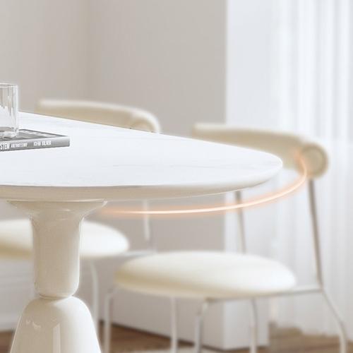 8%OFFクーポン★ダイニングテーブル セラミックテーブル ホワイト 食卓 食事テーブル 大理石柄 幅130 140 160 180cm 楕円形 会議テーブル 高級感 2本脚 |  | 07