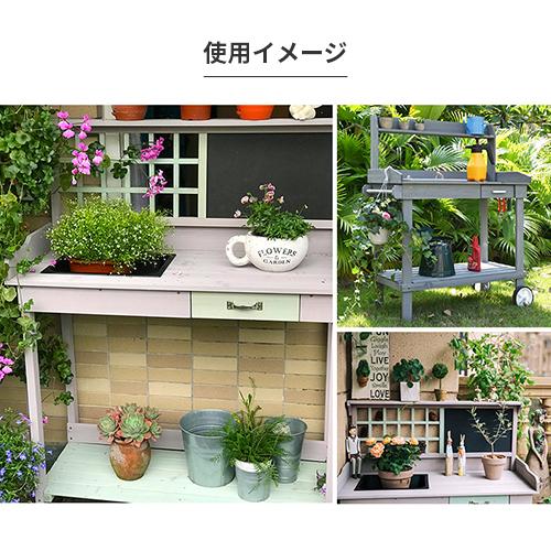 6%OFFクーポン★ガーデンラック 屋外 おしゃれ 収納庫 屋外物置 天然木 棚 ガーデンボックス 花台 保管 コンパクト スリム 庭 ベランダ アウトドア |  | 02