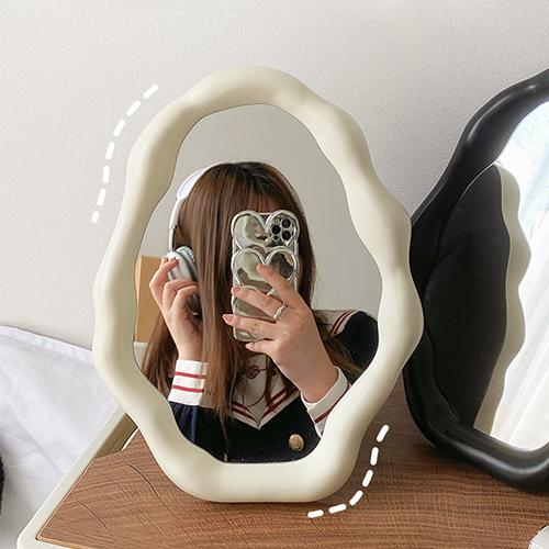 10%OFF期間限定★卓上ミラー スタンドミラー ウェーブミラー スタンド鏡 おしゃれ 化粧鏡 鏡 高級感 一人暮らし 立て掛け メイク鏡 ミラー 卓上鏡 メイク |  | 04