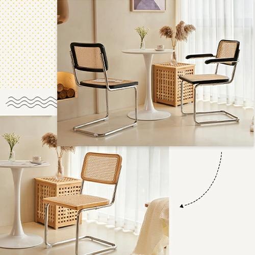 8%クーポン有☆レビュー特典・ダイニングチェア ラタンチェア