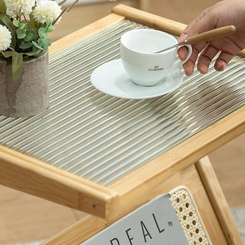 9%OFFクーポン☆ナイトテーブル サイドテーブル 竹製 2色 マガジン