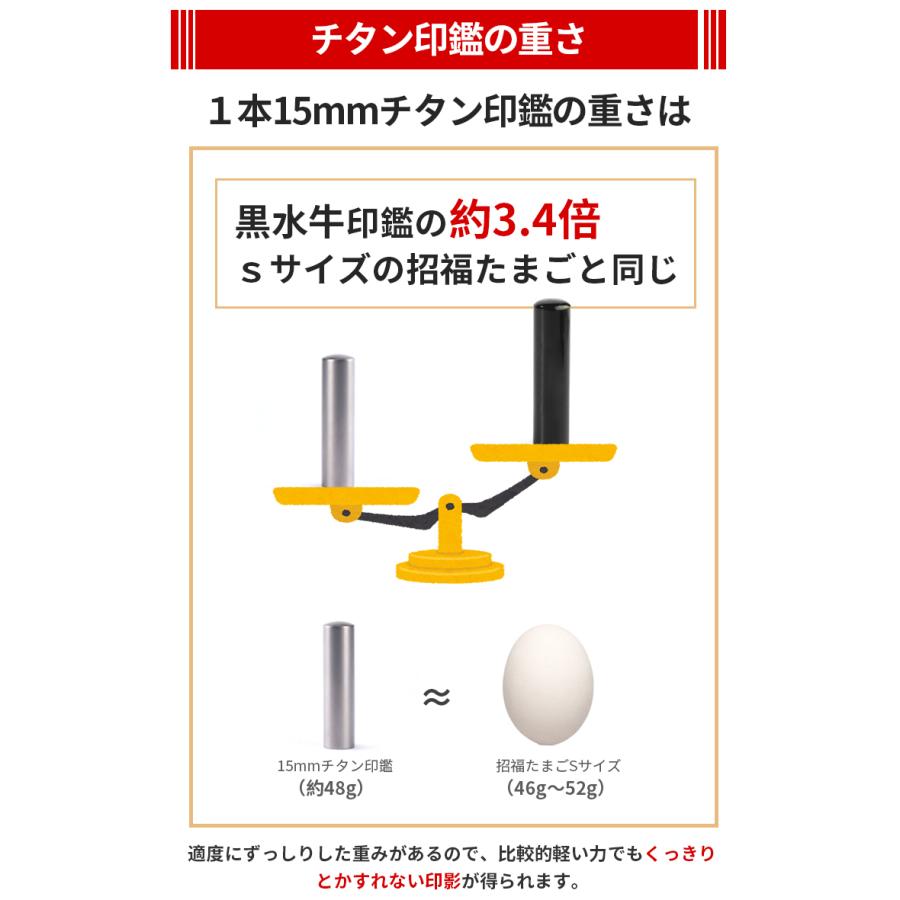 印鑑 作成 シルバーブラストチタン印鑑 10.5〜18mm はんこ 作成 印鑑