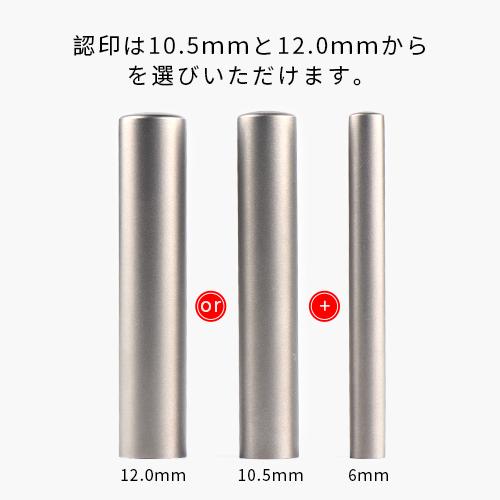 銀色チタン 2本セット 訂正印 認印 印袋２個付き 印鑑 作成 チタン印鑑 はんこ 判子 シルバーブラスト チタン訂正印6mm＋認印10.5mm/12.0ｍｍ(GN) |  | 02