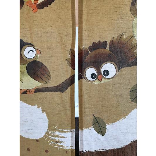 定期入れの 送料無料 のれん ふくろう 夢はおおきく 開運 和のれん 風水 暖簾 目隠し カーテン 間仕切り おしゃれ 85 150cm 和室 洋室 玄関 廊下 キッチン 浴室 脱衣室 Supplystudies Com