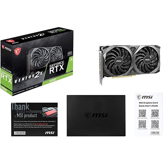 グラフィックボード・グラボ・ビデオカード MSI GeForce RTX 3060 VENTUS 2X 12G Amazon | MSI GeForce RTX 3060 VENTUS 2X 12G OC Gaming Graphics