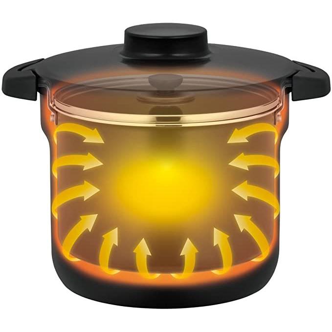 シャトルシェフ サーモス 真空保温調理器 4.3L 4~6人用 ブラック 調理