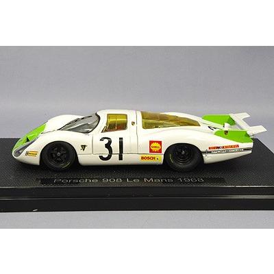 ミニカー/完成品 エブロ 1/43 ポルシェ 908 ルマン24H 1968 #31 J.シフェール / H.ハーマン ホワイト/グリーン｜kidbox｜02